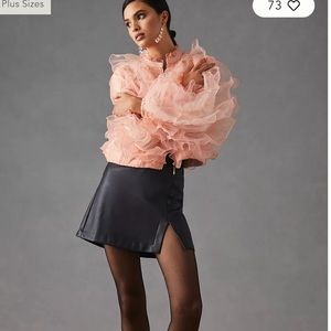 Eva Franco x Anthropologie Ruffled Organza Bomber Jacket